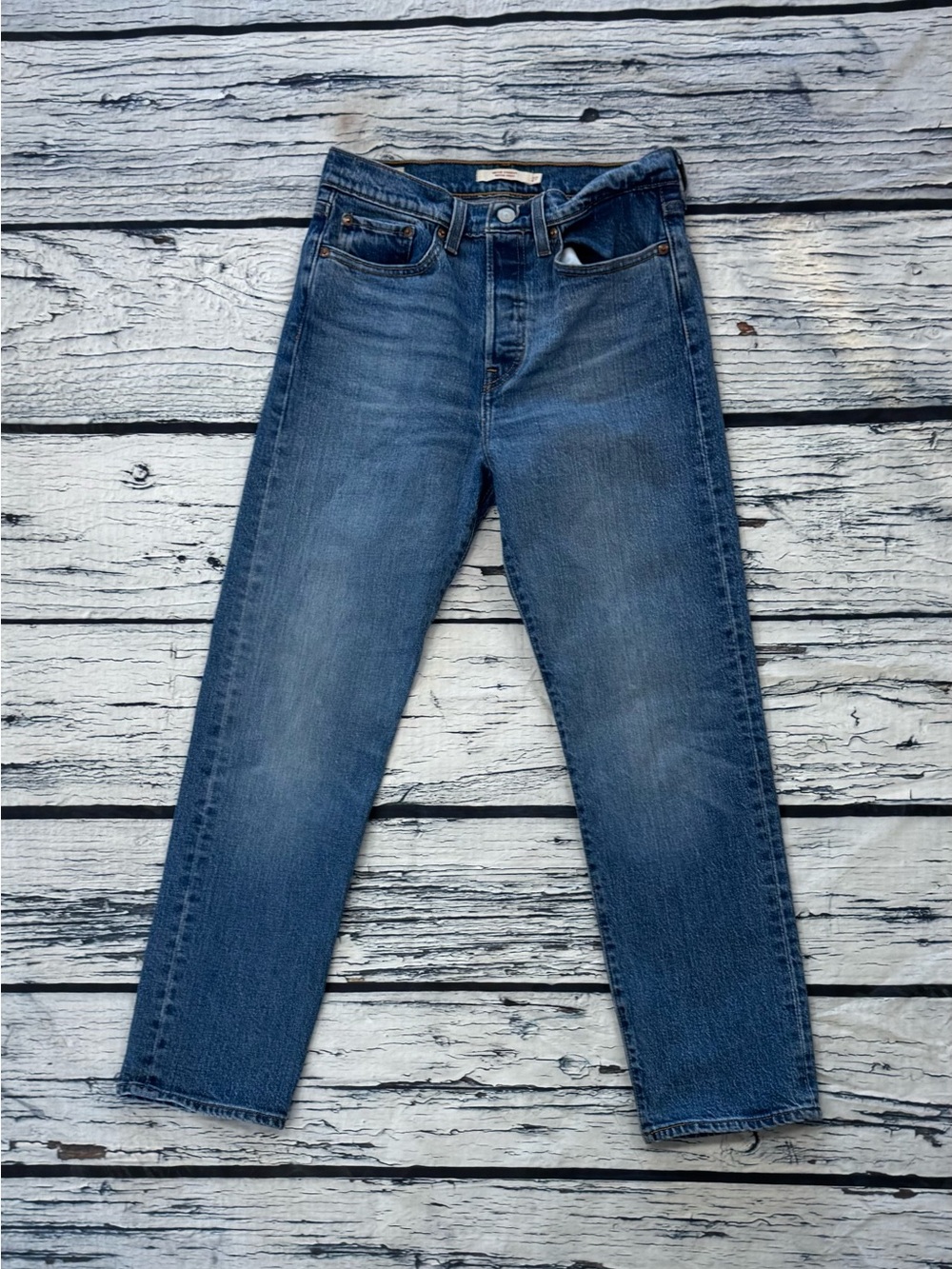 Levi's Wedgie Straight Blue Denim Jeans